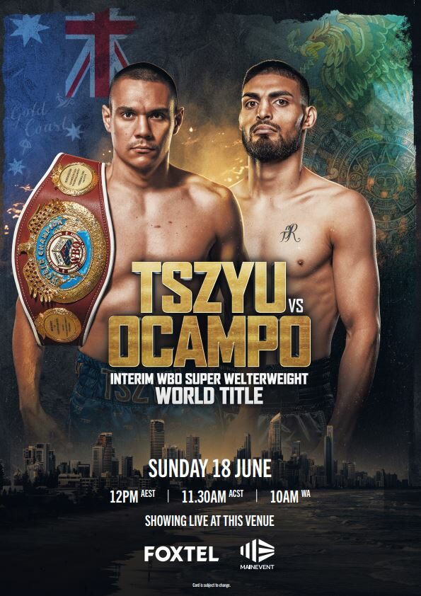 Tszyu vs Ocampo Web Poster